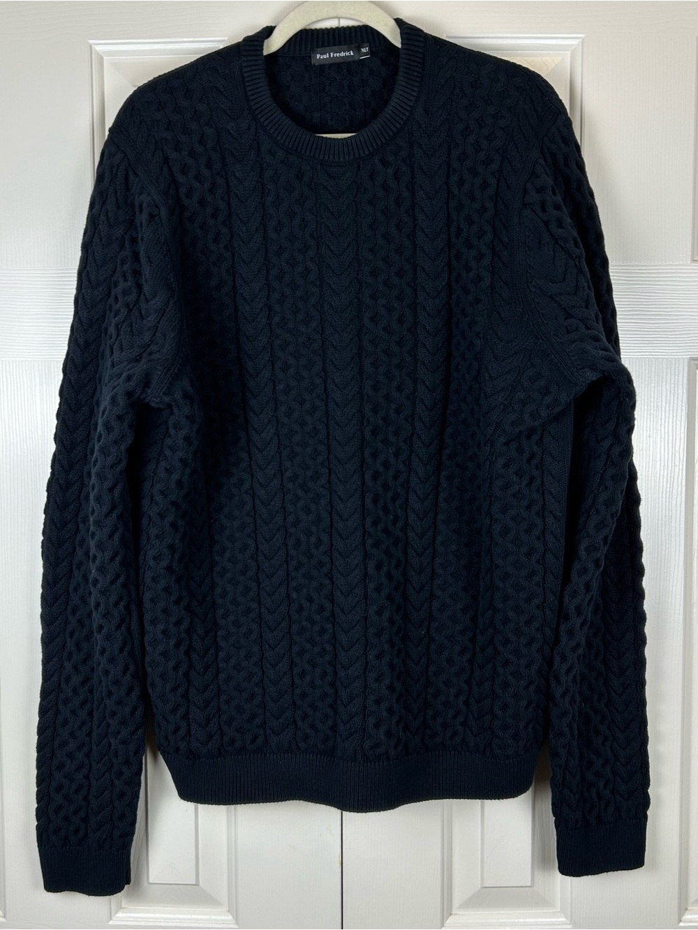 Paul Fredrick Blue Cable Knit Sweater